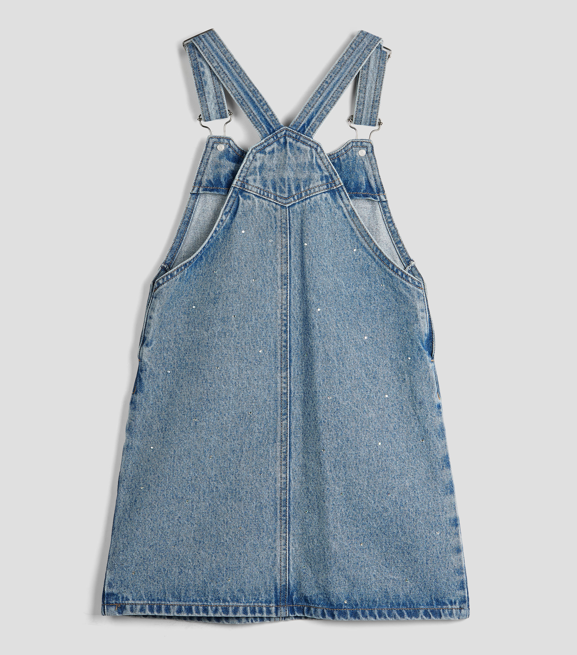 Vestido liso con brillos Niña